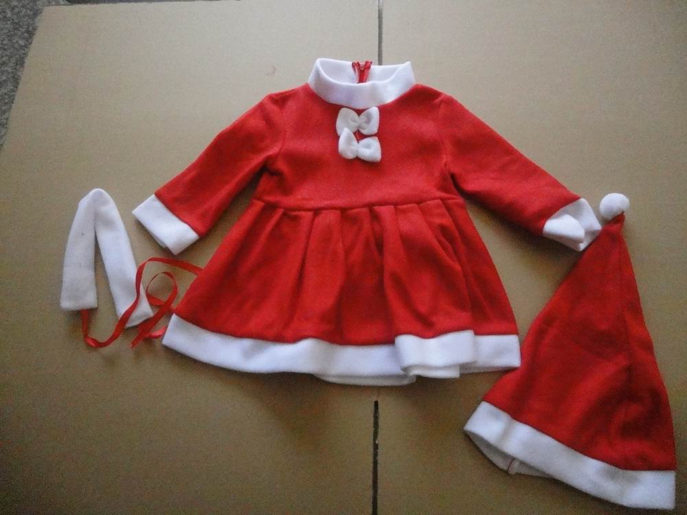 F68006-2 2-4 Years Kids Girl Dress  Novelty Costume Baby Christmas Clothing Sets